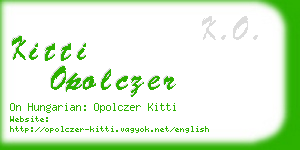 kitti opolczer business card